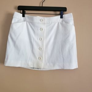 EXPRESS Editor Cream buttoned mini skirt Size 10